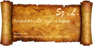 Szentkirályi Leona névjegykártya